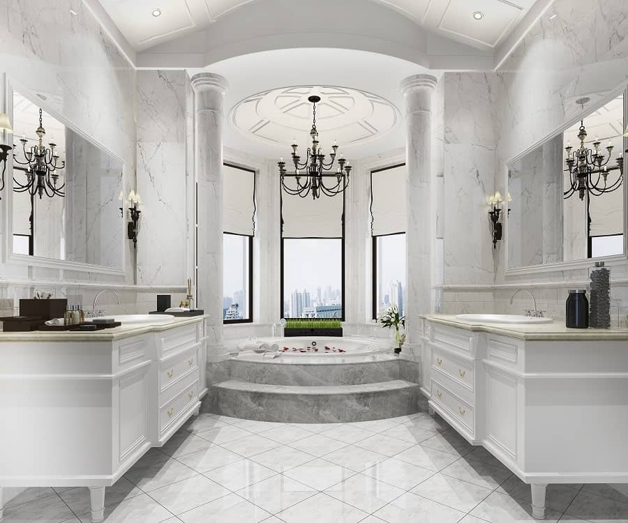 white marble bathroom
