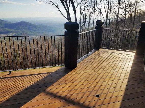 bold black metal railing