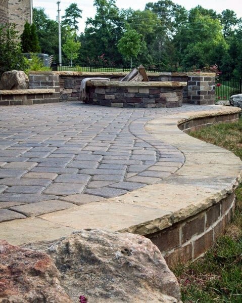 freeform paver patio