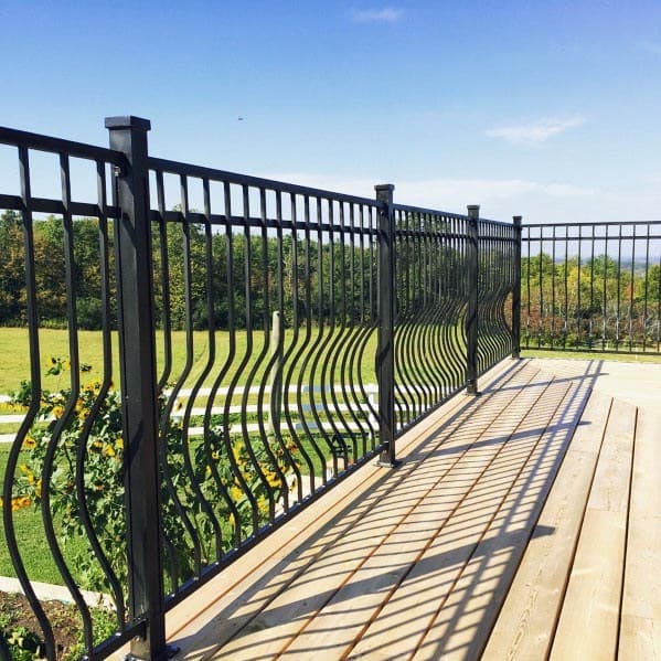 metal deck railing country home