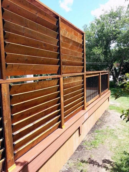 privacy wood wall deck railing