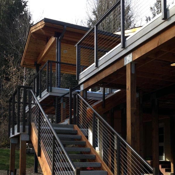 exterior deck and stairs railing