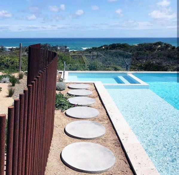 round concrete steps 