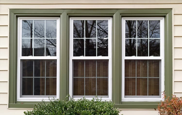 exterior window green trim for vinyl siding