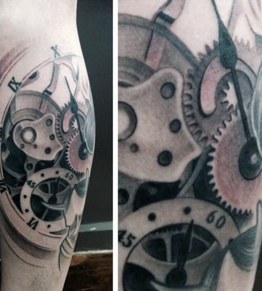 Eye Clock Tattoo For Men
