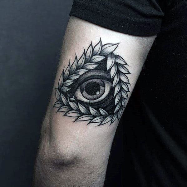 Eye Of Providence Tricep Guys Old School Tattoo Designs