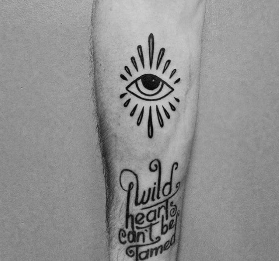 Eye Small Manly Mens Inner Forearm Tattoo Design Inspiration