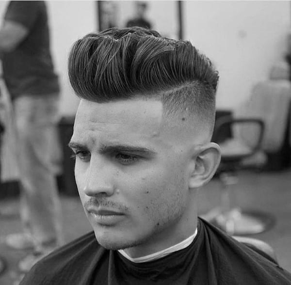 Fade Guys Quiff Haircut Medium Length Style