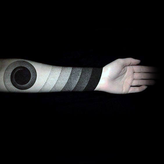 Faded Amazing Mens Fibonacci Spiral Forearm Sleeve Tattoo Design Ideas
