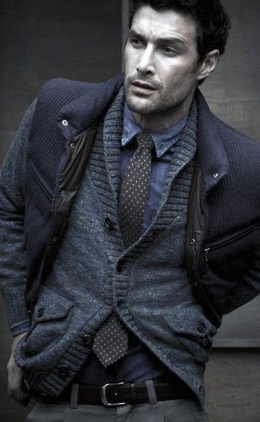 Fall Outfits Male Style Layered Fashion With Blue Color