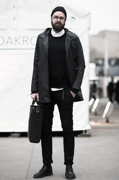 Fall Stylish All Black Outfits For Gentlemen