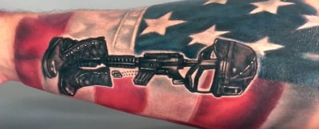 Fallen Soldier Tattoo Designs For Men