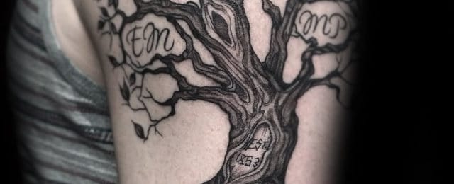 Family Tree Tattoo Designs For Men