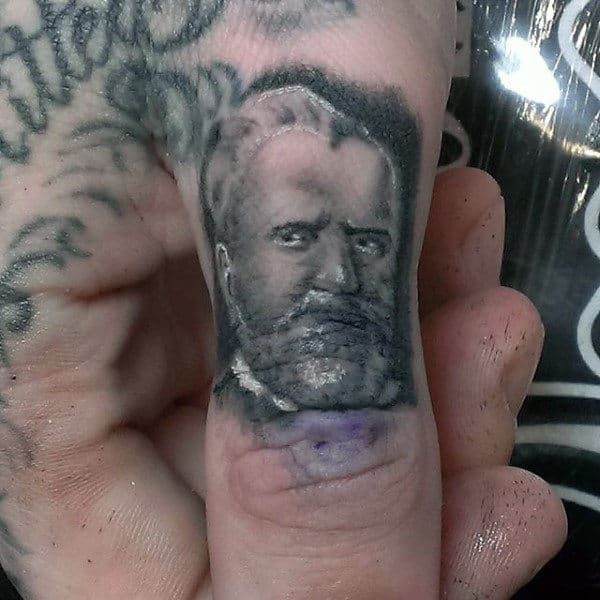 Famous American President Thumb Tattoos For Males