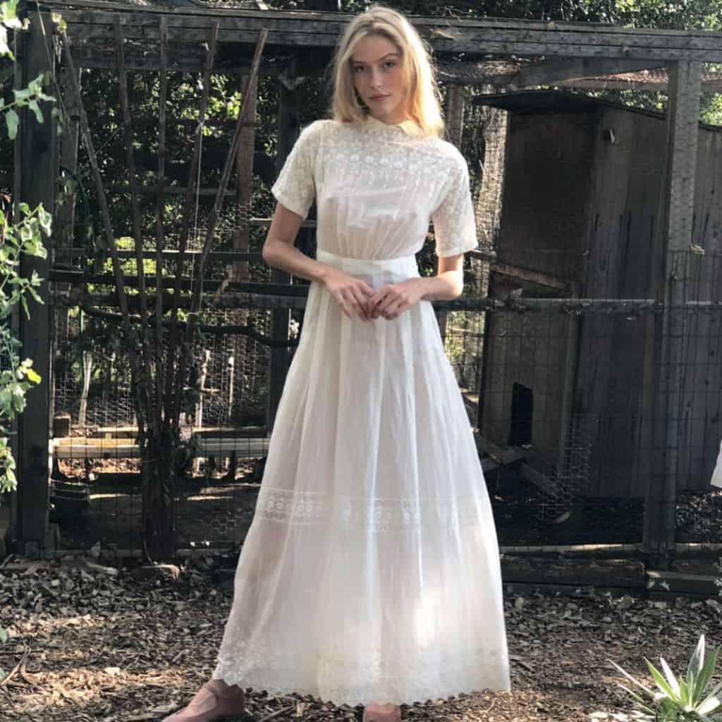 Fancy White Victorian Dress