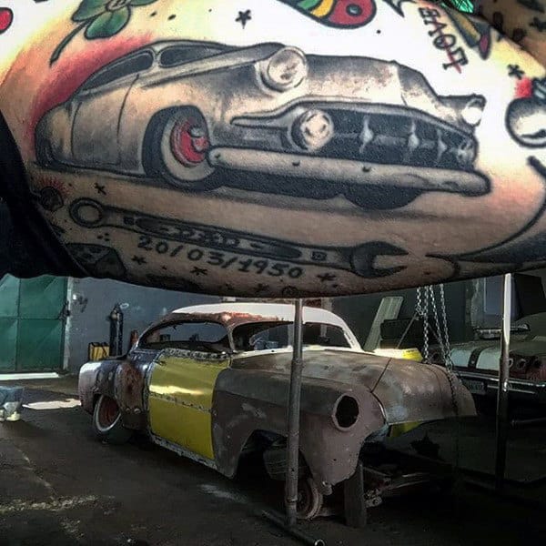Fantastic Hot Rod Tattoo Male Forearms