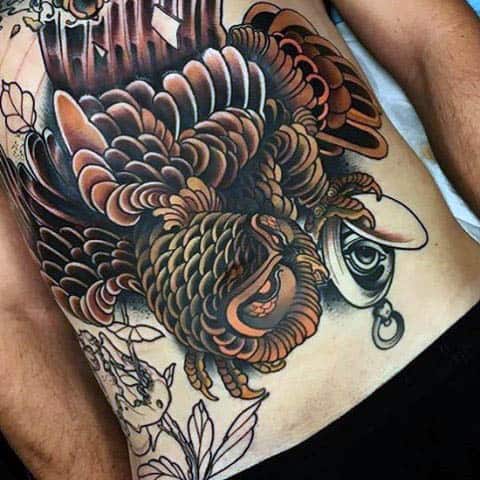 Fantastic Neo Traditional Tattoo Males Torso