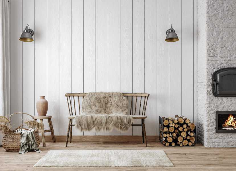 scandinavian farmhouse living room interior