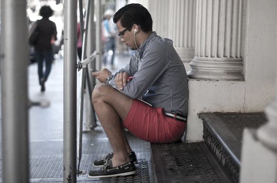 Fashion Mens How To Wear Boat Shoes Outfits With Red Shorts And Dress Shirt