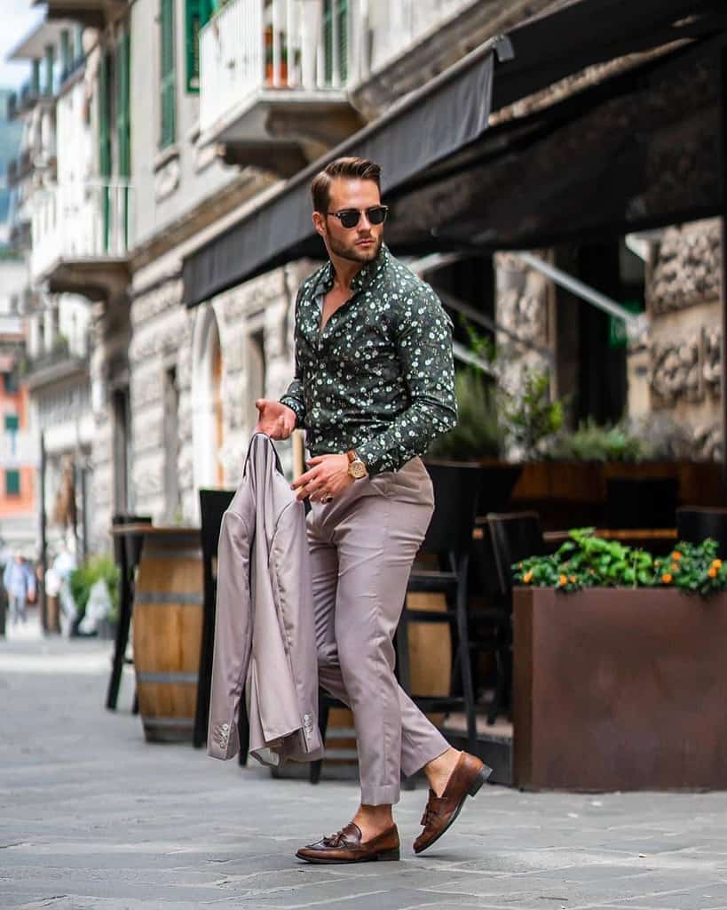 Fashionable Green Inner Mens Wear Suit