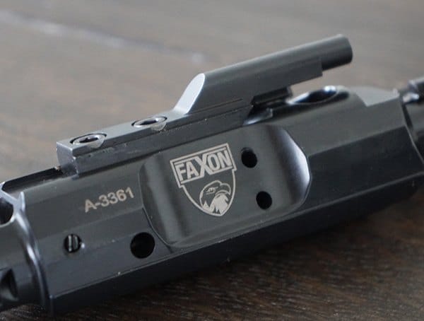 Faxon Firearms 308 Full Mass Bolt Carrier Group Complete Nitride Up Close