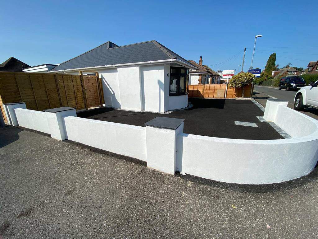 white garden wall fence front yard