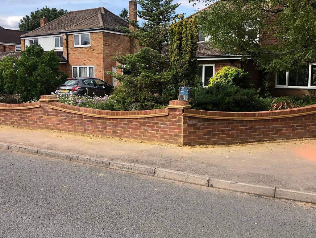 brick wall garden fence front yard