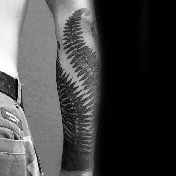 Fern Sleeve Mens Tattoo Ideas