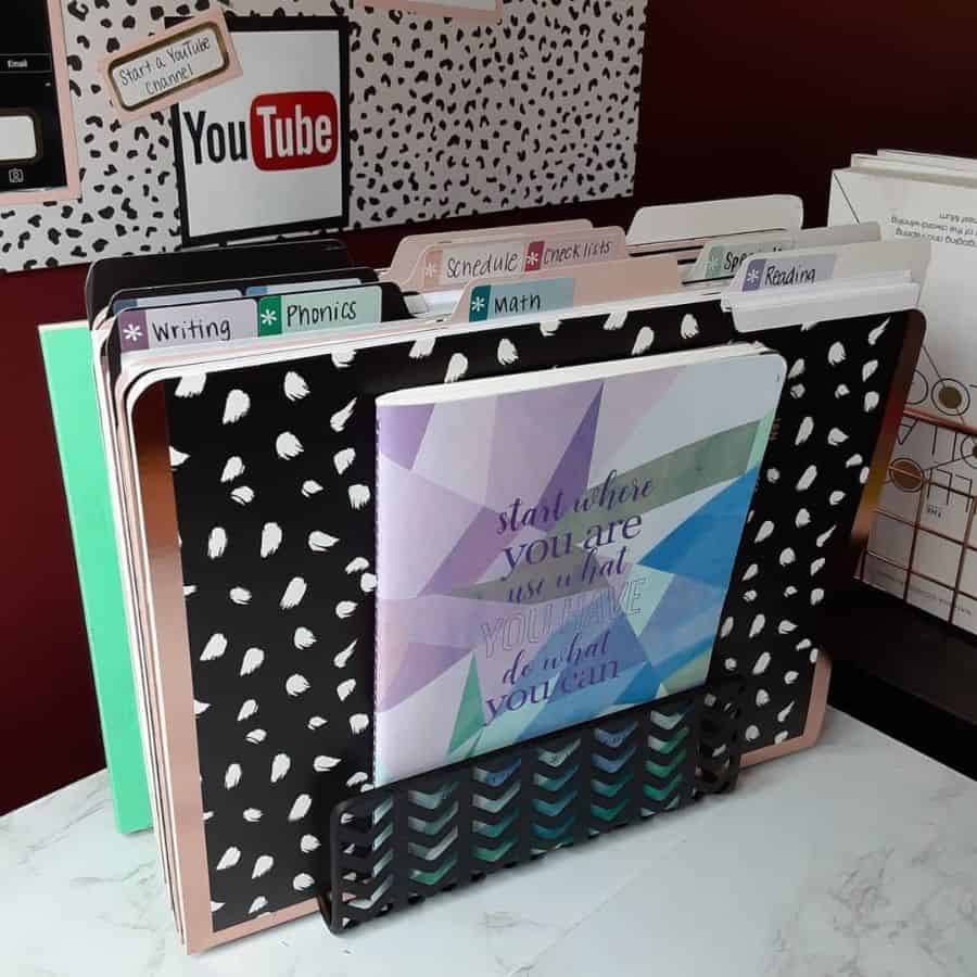 small desk file folder storage unit