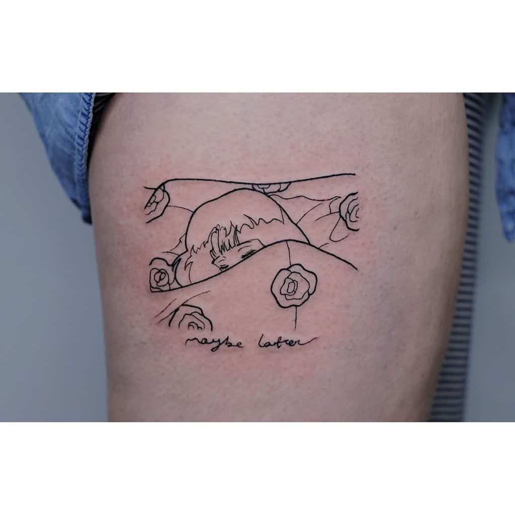 Fineline Maybe Later Sailor Moon Tattoo