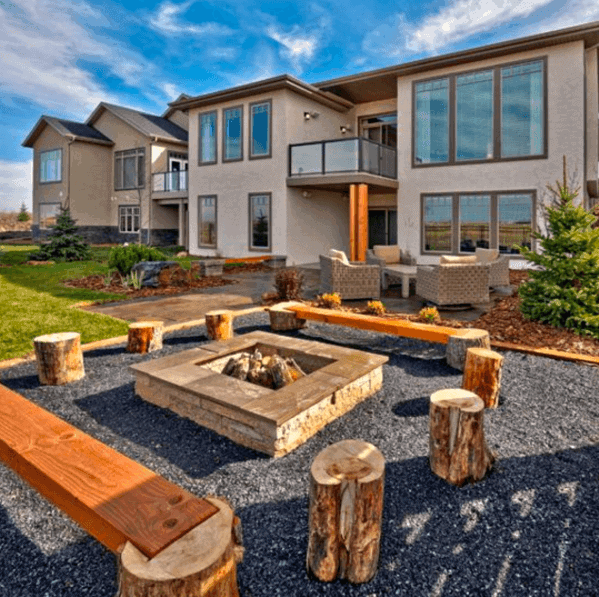 above ground brick firepit