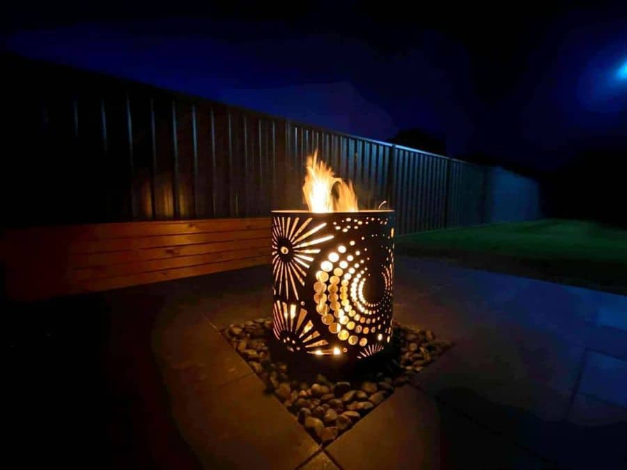 unique design fire pit backyard