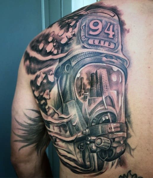 Firefighter Tattoo Sleeve For Men