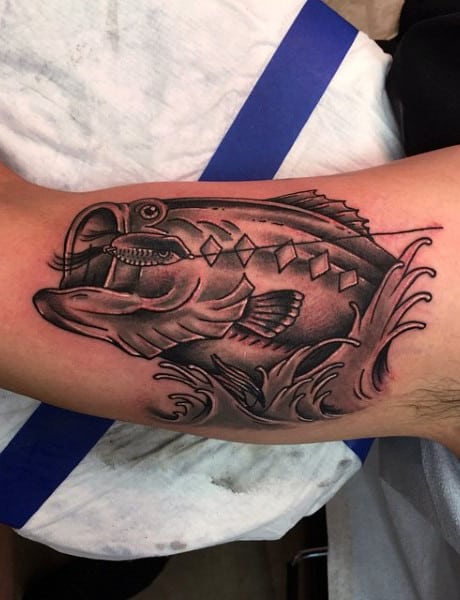 Fishing Hook Tattoos For Guys