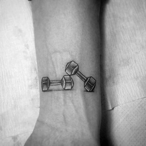 Fitness Small Dumbbell Wristbands Tattoos