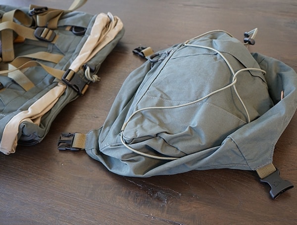 Fjallraven Kajka Backpack Lid Removed
