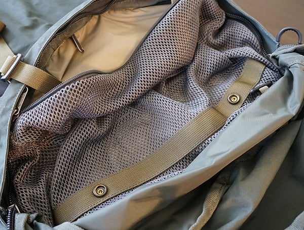 Fjallraven Kajka Backpack Mesh Bottom Compartment