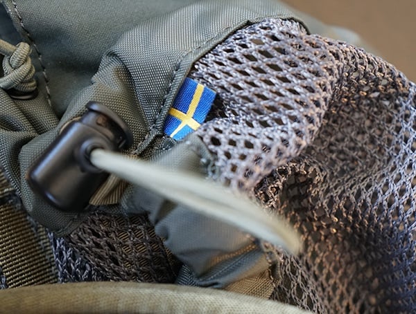 Fjallraven Kajka Backpack Pull Closure Mesh Pocket