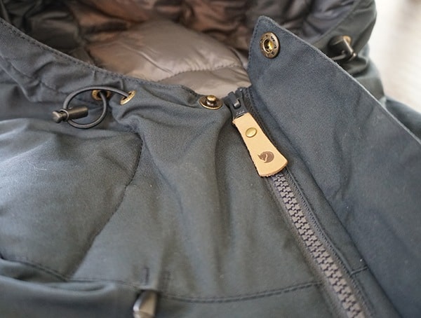 Fjallraven Skogso Padded Jacket Button Detail