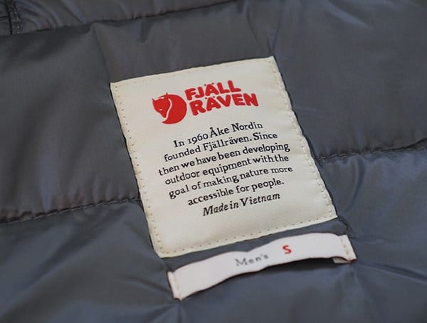Fjallraven Skogso Padded Jacket For Men Inner Tag