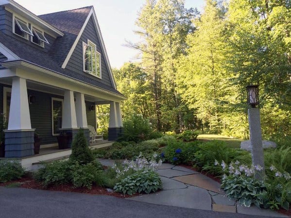 modern slate flagstone path