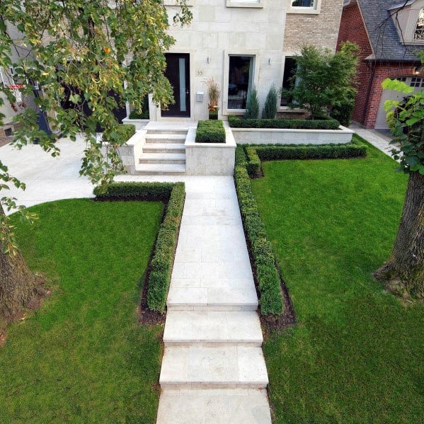 marble flagstone tile path