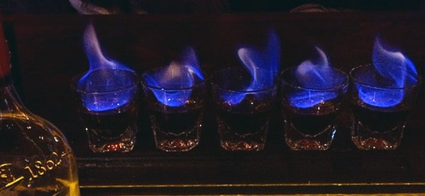 Flaming Dr Pepper Bar Shots