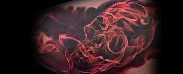 Flaming Skull Tattoos For Men