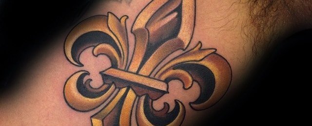 Fleur De Lis Tattoo Designs For Men