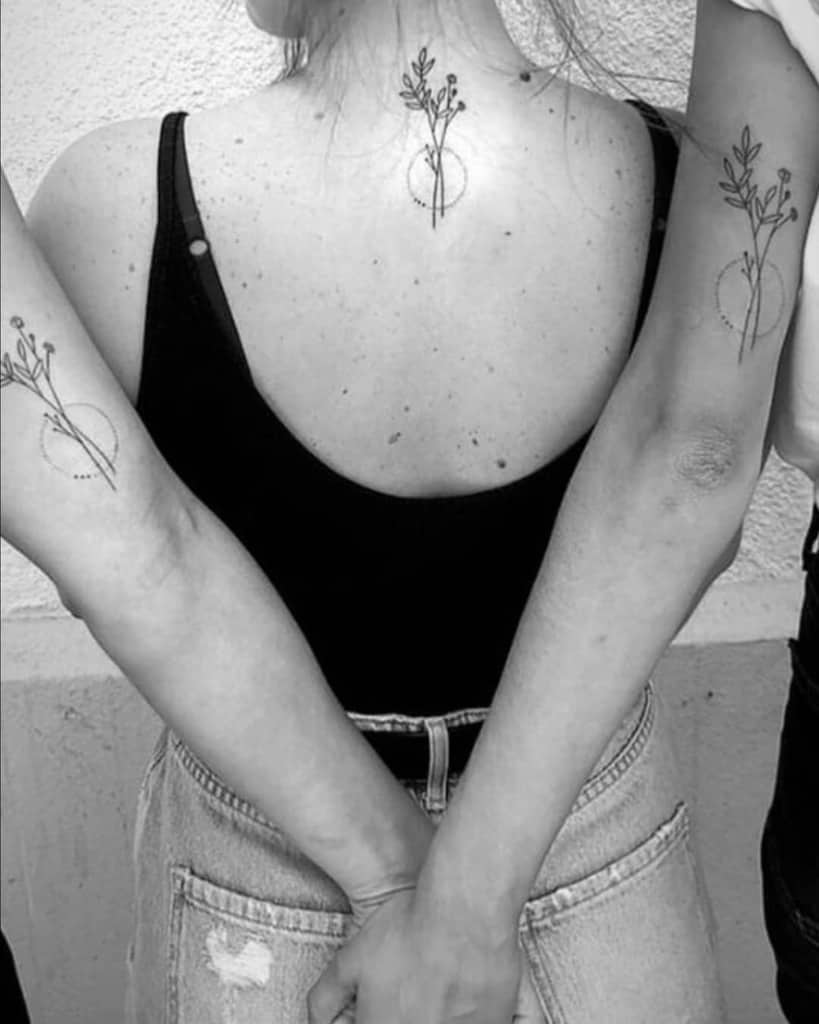 Floral Friendship Tattoo