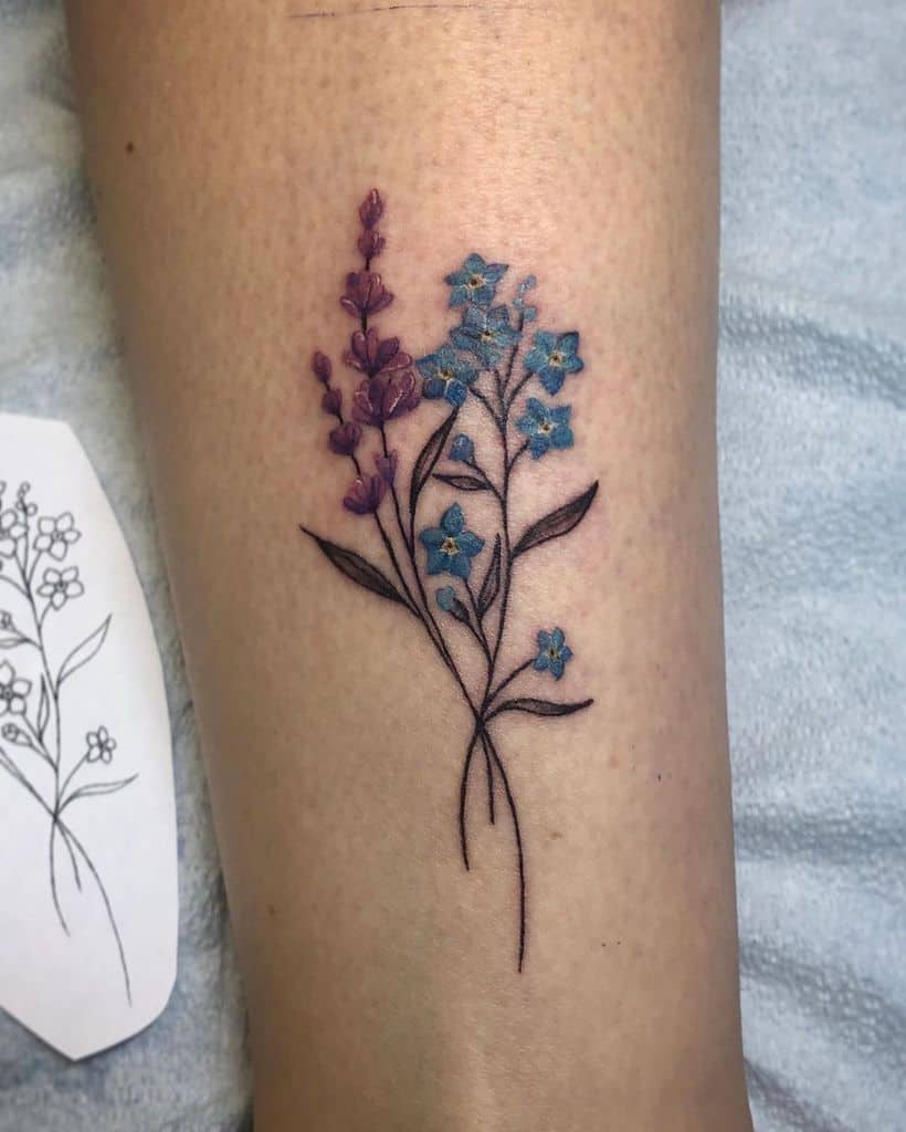 Floral Lavander Tattoo