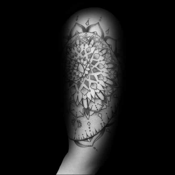 Floral Pattern Fibonacci Spiral Arm Tattoos For Guys