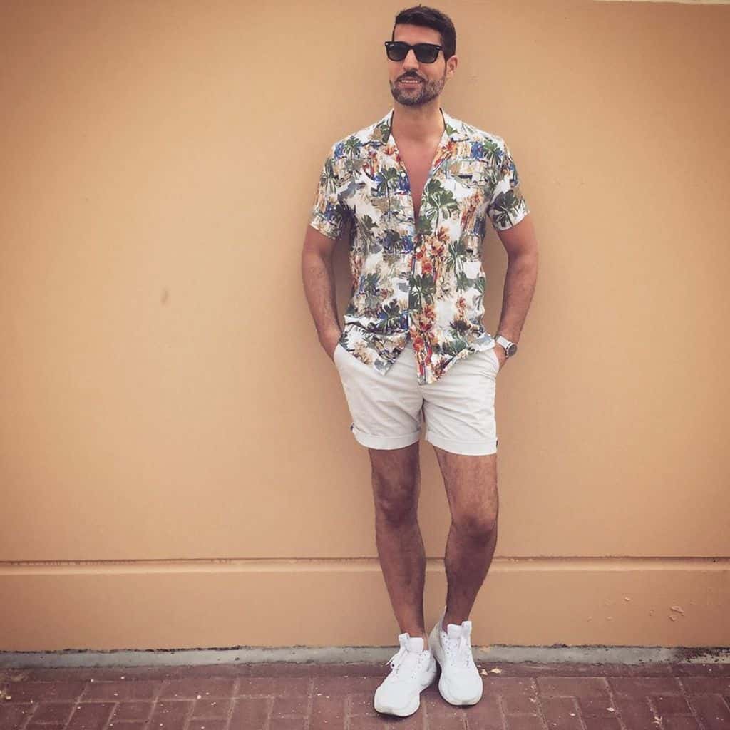 Floral Print Mens Beach Wear