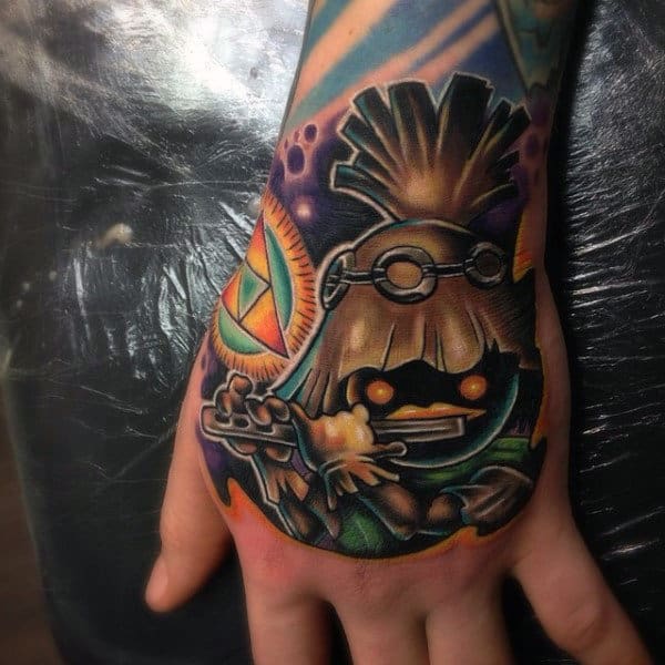 Flute Playing Guys Hand Zelda Tattoo